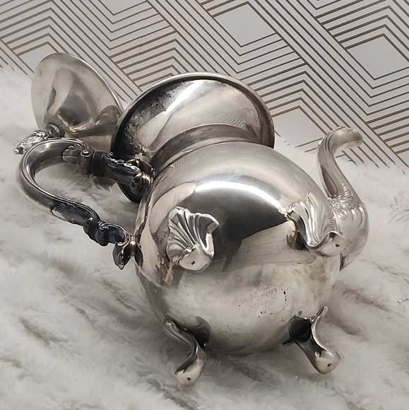 Vintage Bristol Silver EPCA Silver-Plated Ornate Footed Pitcher - Picture 8 of 10